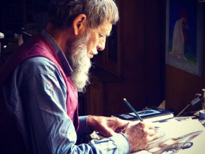 man artist drawing painting 505353